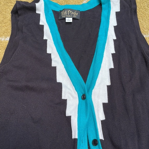 Bob Mackie Wearable Art long sweater vest L - Picture 4 of 6